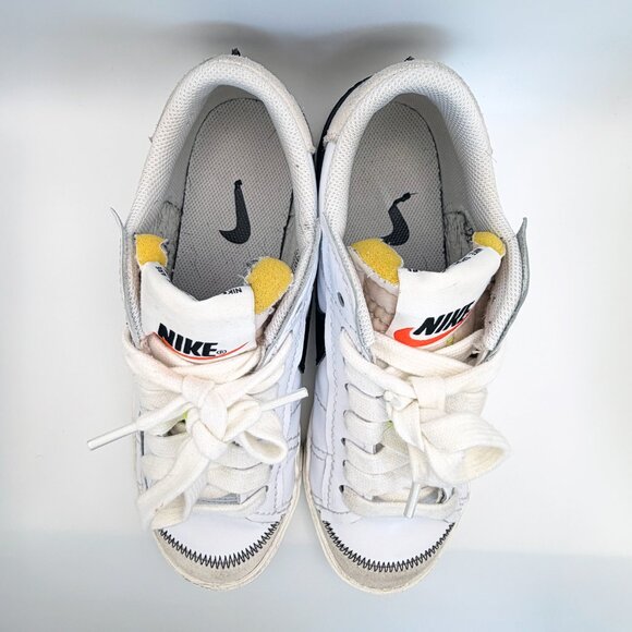 Nike Blazer Low '77 Jumbo White Black Sneakers 10 - Picture 5 of 8